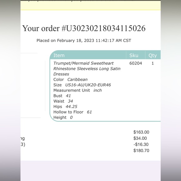 Mermaid with small train evening gown. NEVER WORN! - Picture 2 of 2